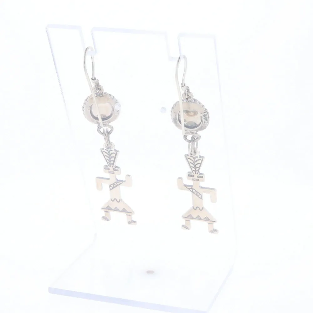 Multi-Stone Native Dancing Man Dangle Earrings