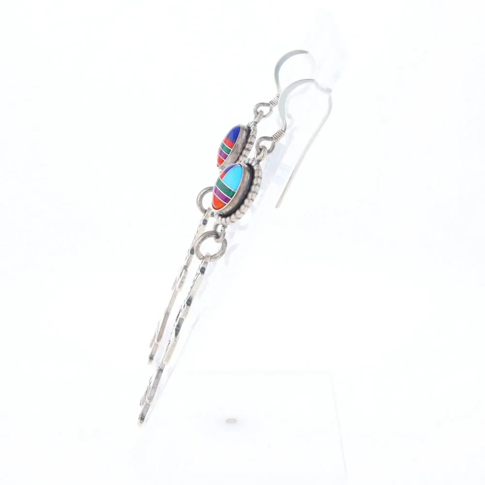 Multi-Stone Native Dancing Man Dangle Earrings