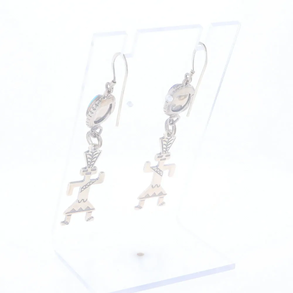 Multi-Stone Native Dancing Man Dangle Earrings