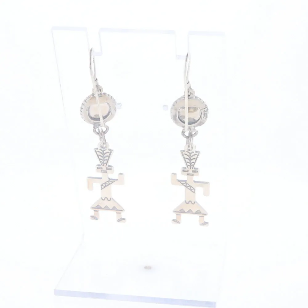 Multi-Stone Native Dancing Man Dangle Earrings