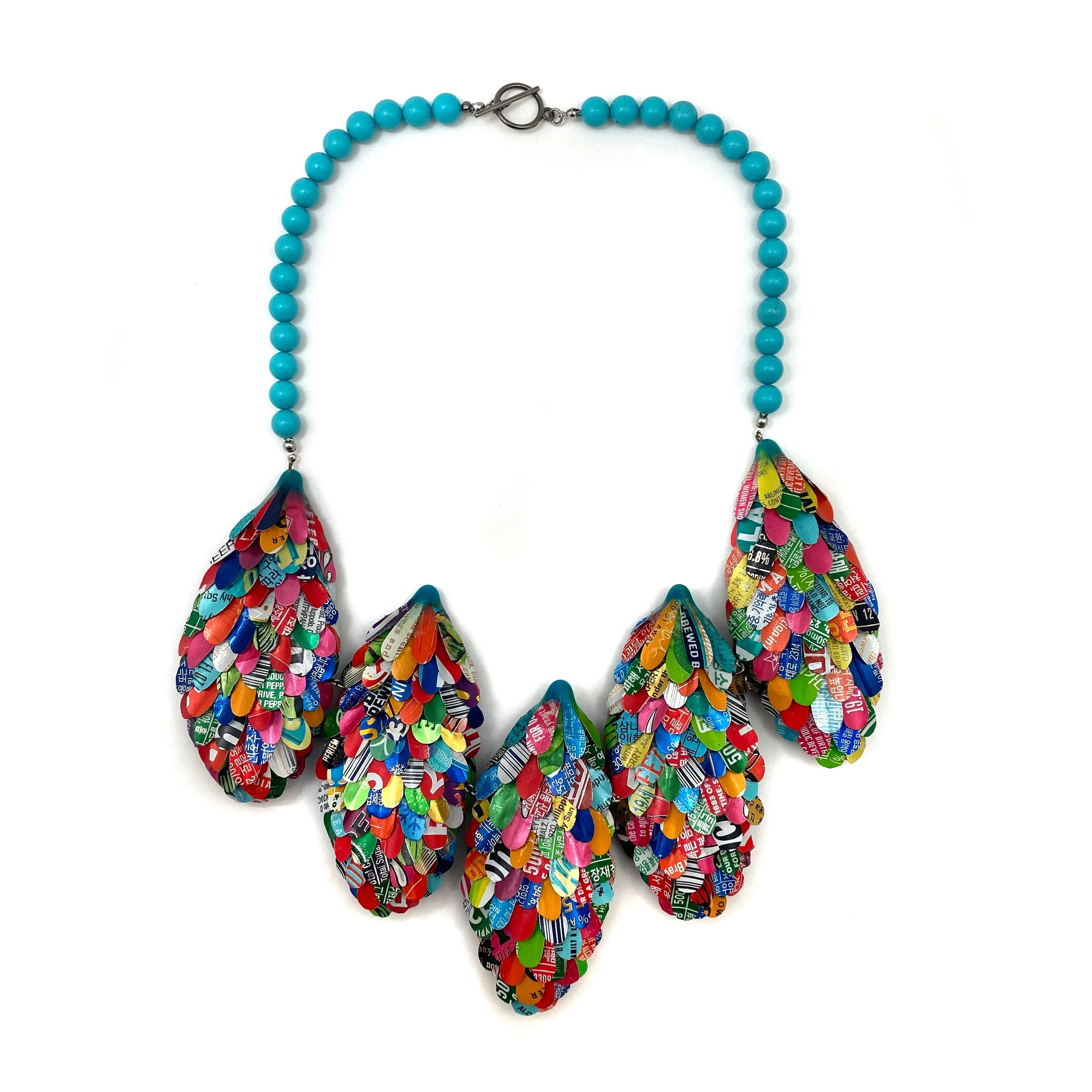 Multicolor Round Petal Necklace