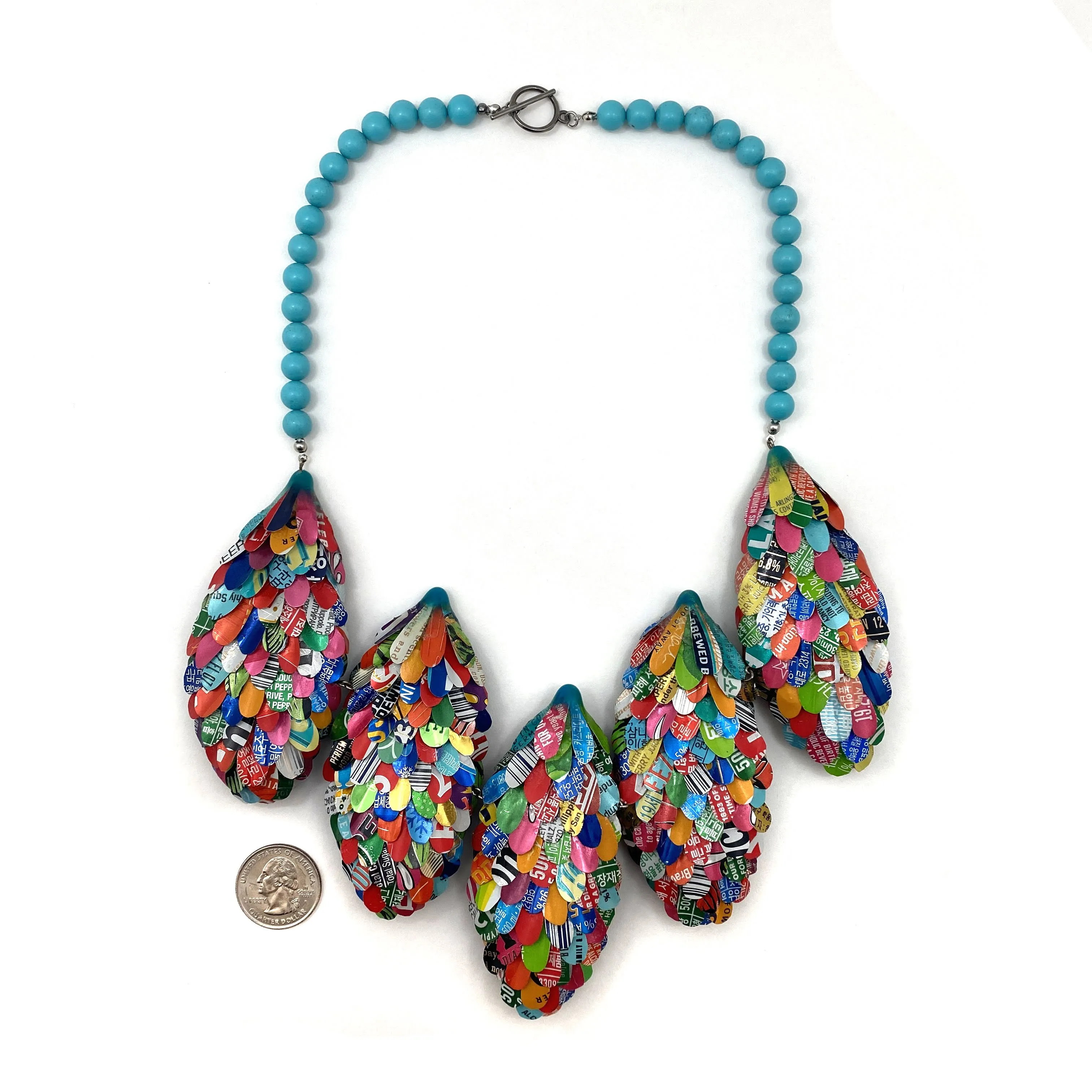 Multicolor Round Petal Necklace