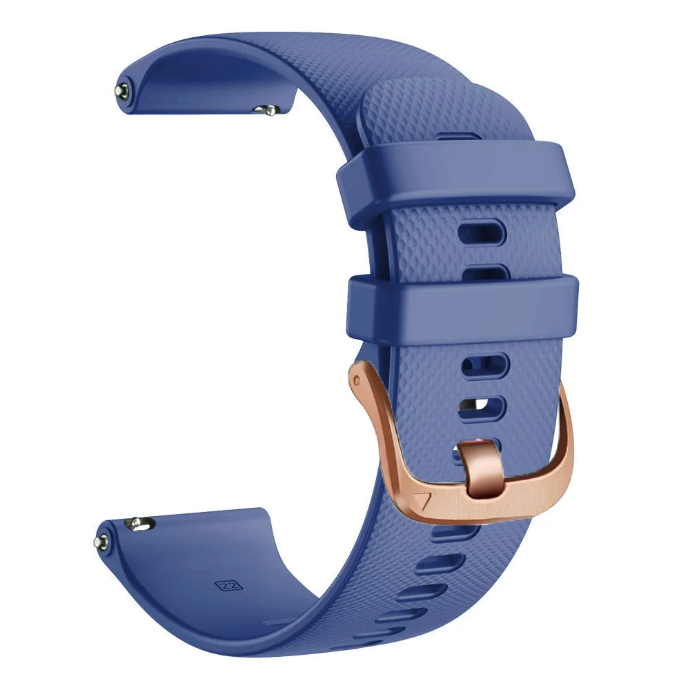 MVMT Chrono 40mm, Element & Powerlane compatible Silicone Watch Straps with Rose Gold Buckles