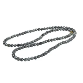 Natural Burmese A Goods Jade Bead Chain Black Jade Necklace Jewelry