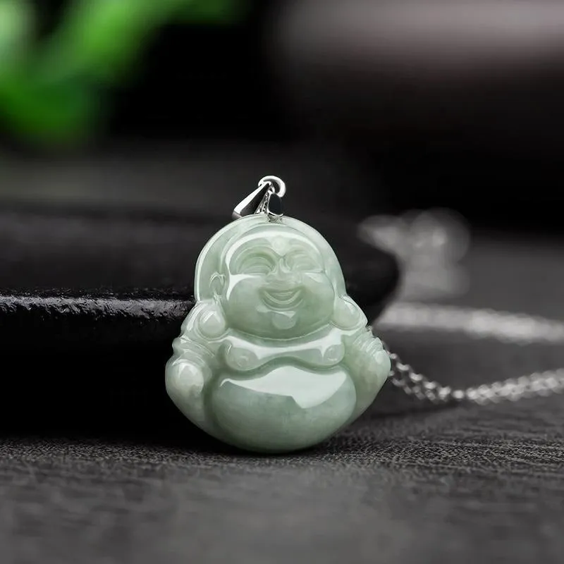 Natural Jade Buddha Pendant