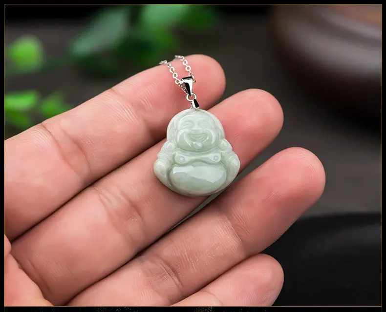 Natural Jade Buddha Pendant