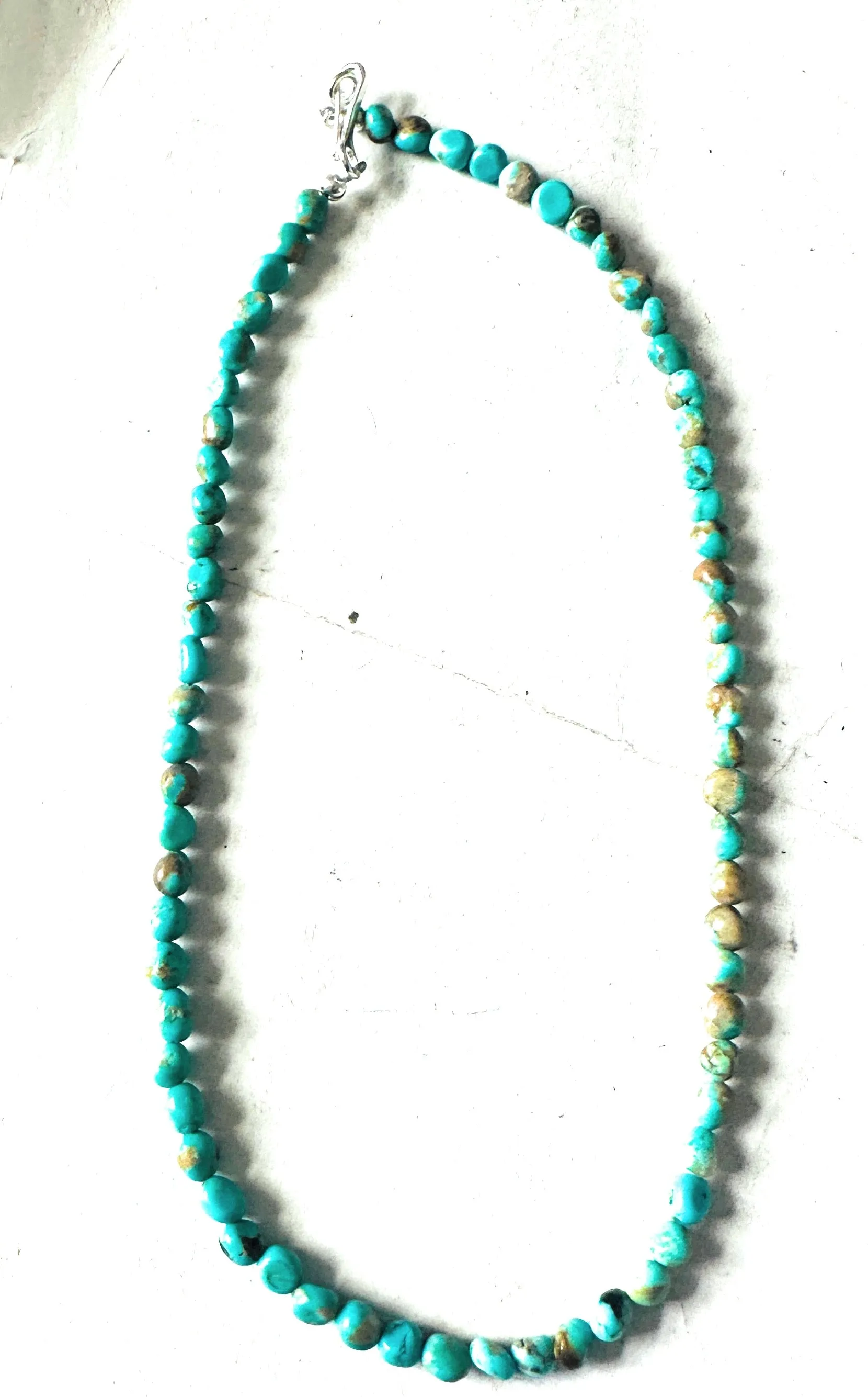 Navajo Turquoise & Sterling Silver Beaded Necklace