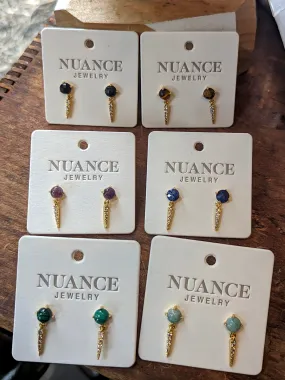 Nuance Stone Spear Earrings