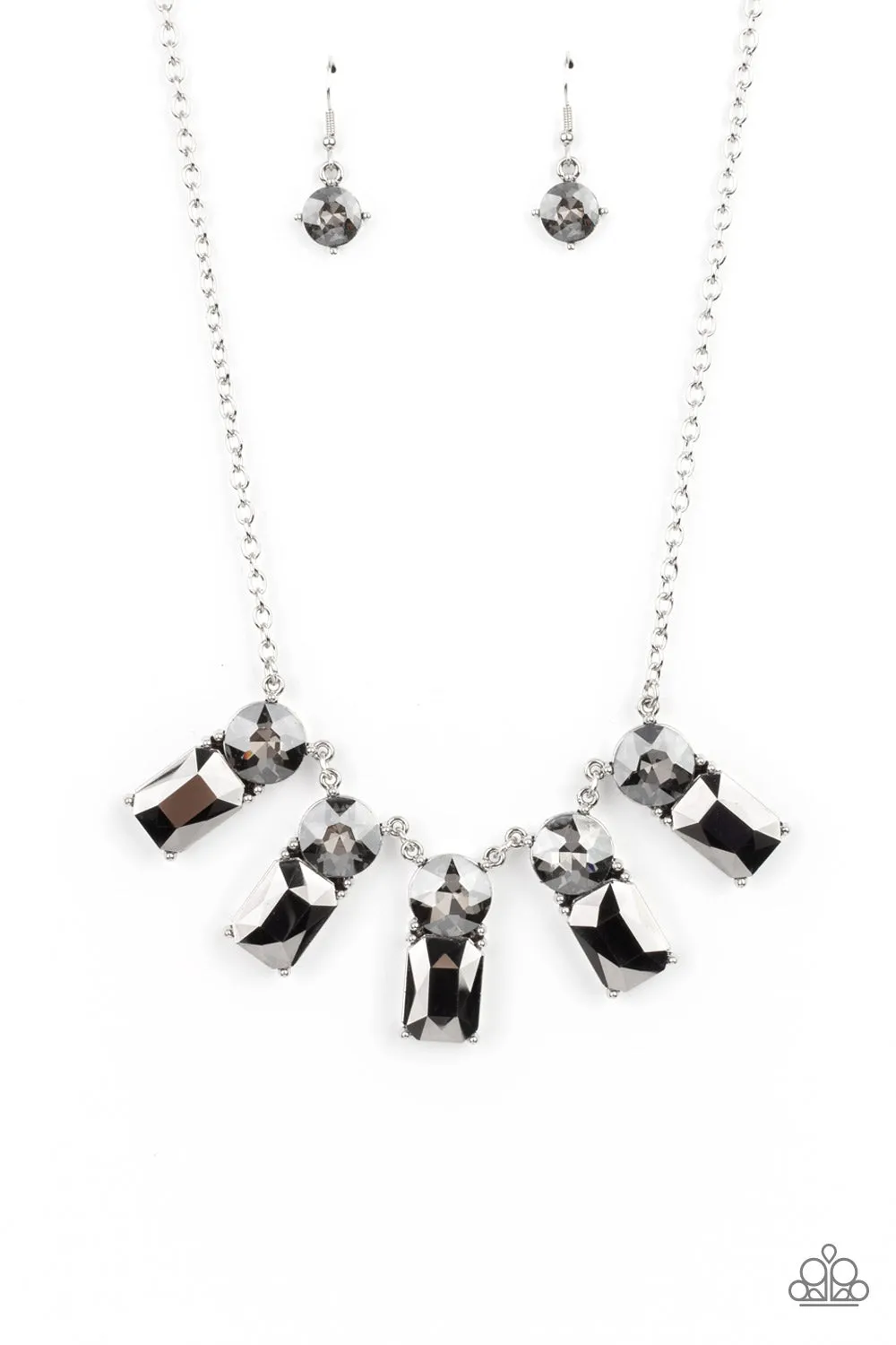 Open Door Jewelry - Celestial Royal - Silver Necklace - Paparazzi Accessories