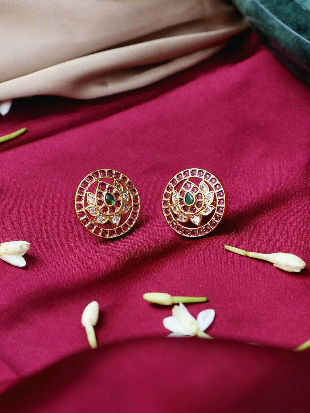 Original Kempu Lotus Shaped Stud