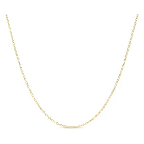 Paris Jewelry 18k Yellow Gold Cable Chain Necklace Italian 2mm, 18 inches length Plated