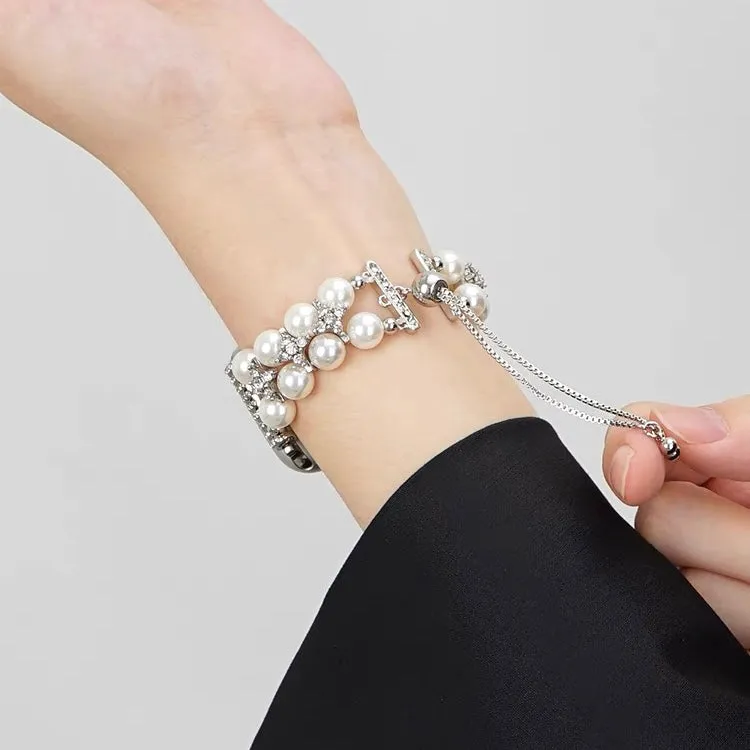 Pearl adorned Rhinestone Watch Band