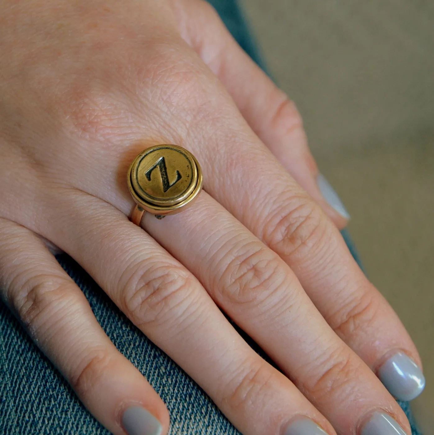 Personalized Letter Ring