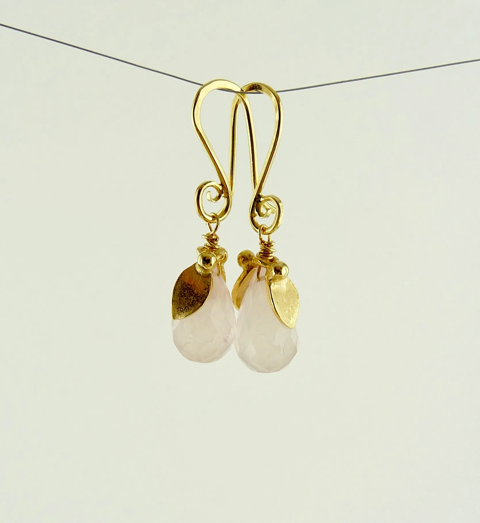 Phoebe Leaf Earrings 18ct Gold Plate