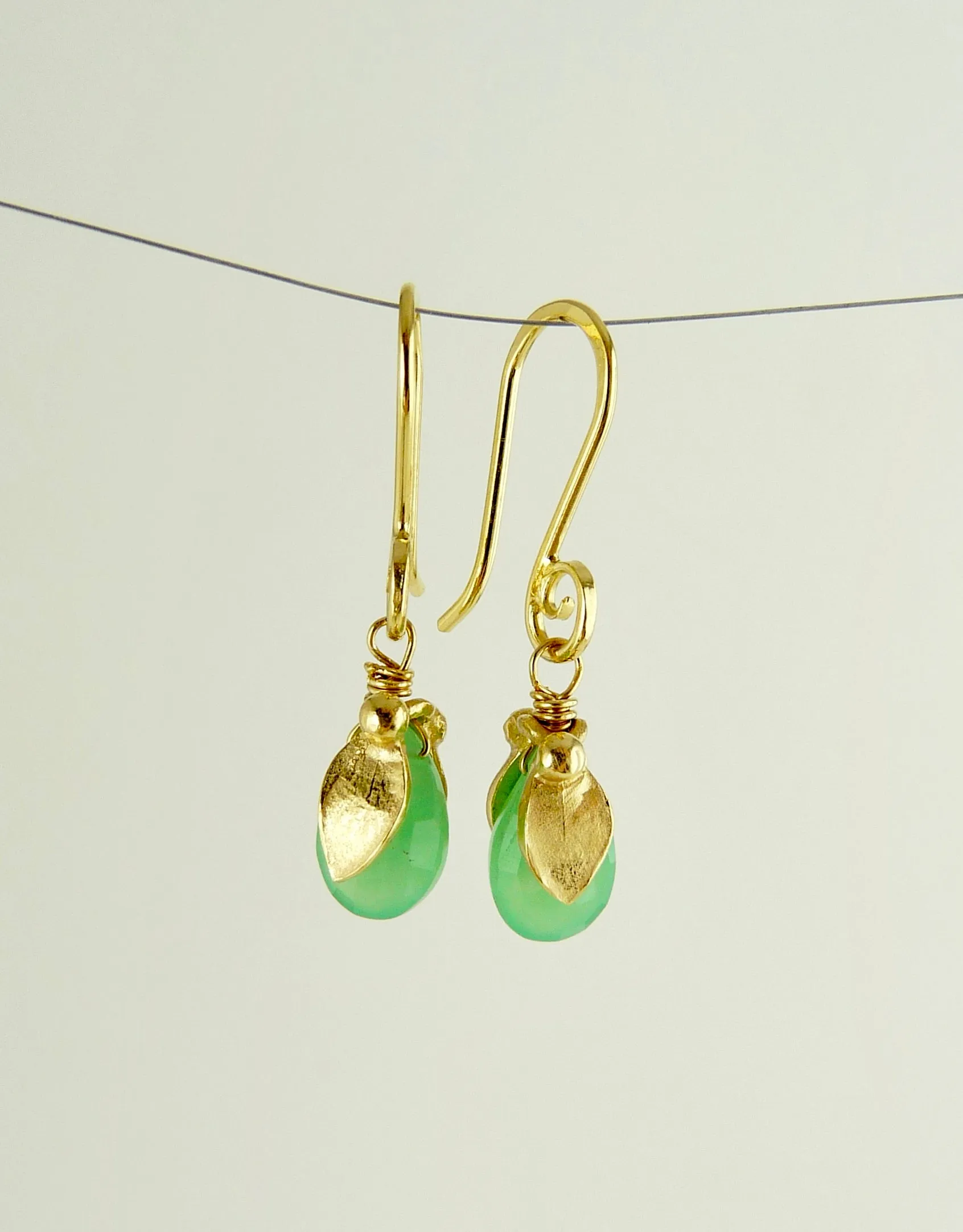 Phoebe Leaf Earrings 18ct Gold Plate