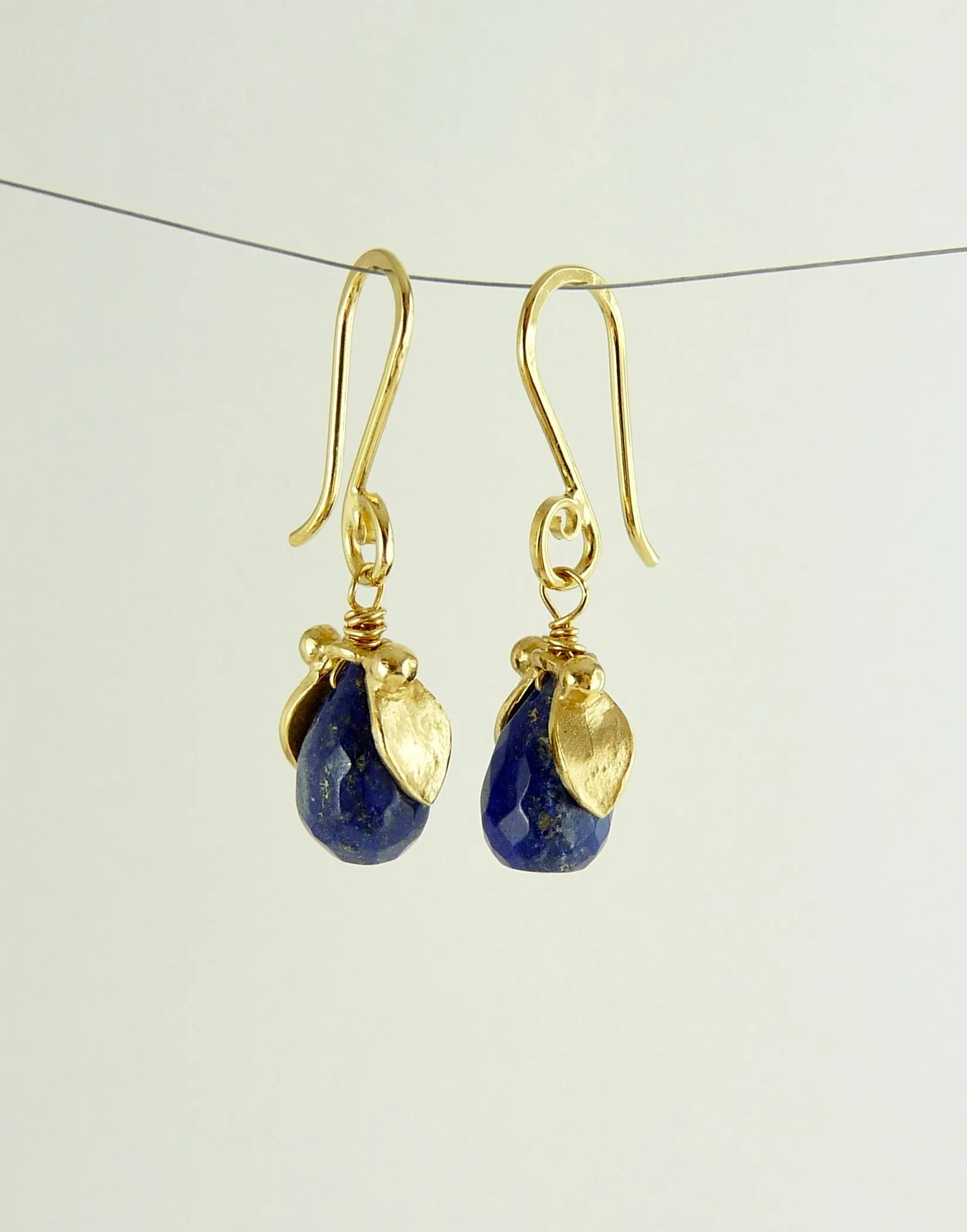 Phoebe Leaf Earrings 18ct Gold Plate