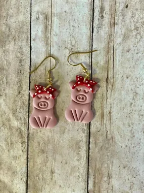 Pig Dangle Earrings