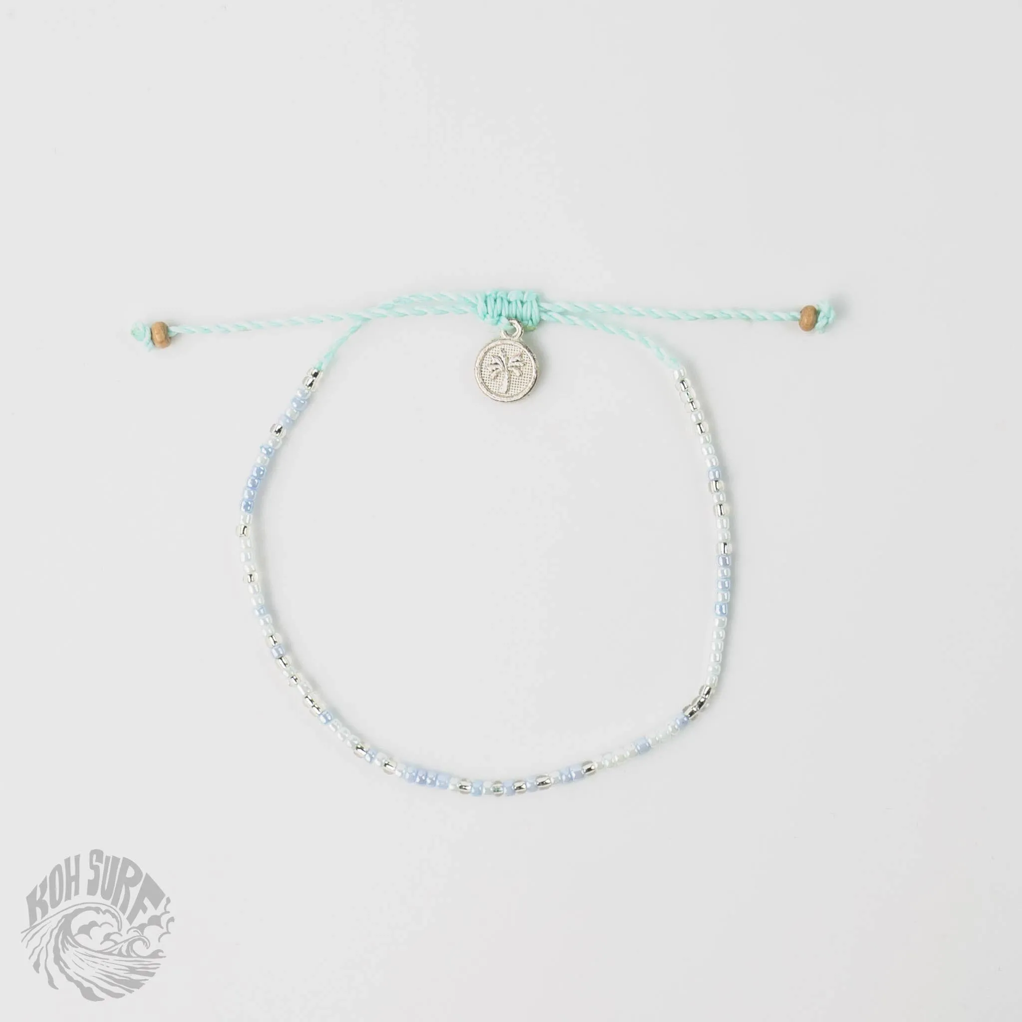 Pineapple Island -  Alila Dainty Beaded Anklet, Beach Anklet by Koh Surf: Pink