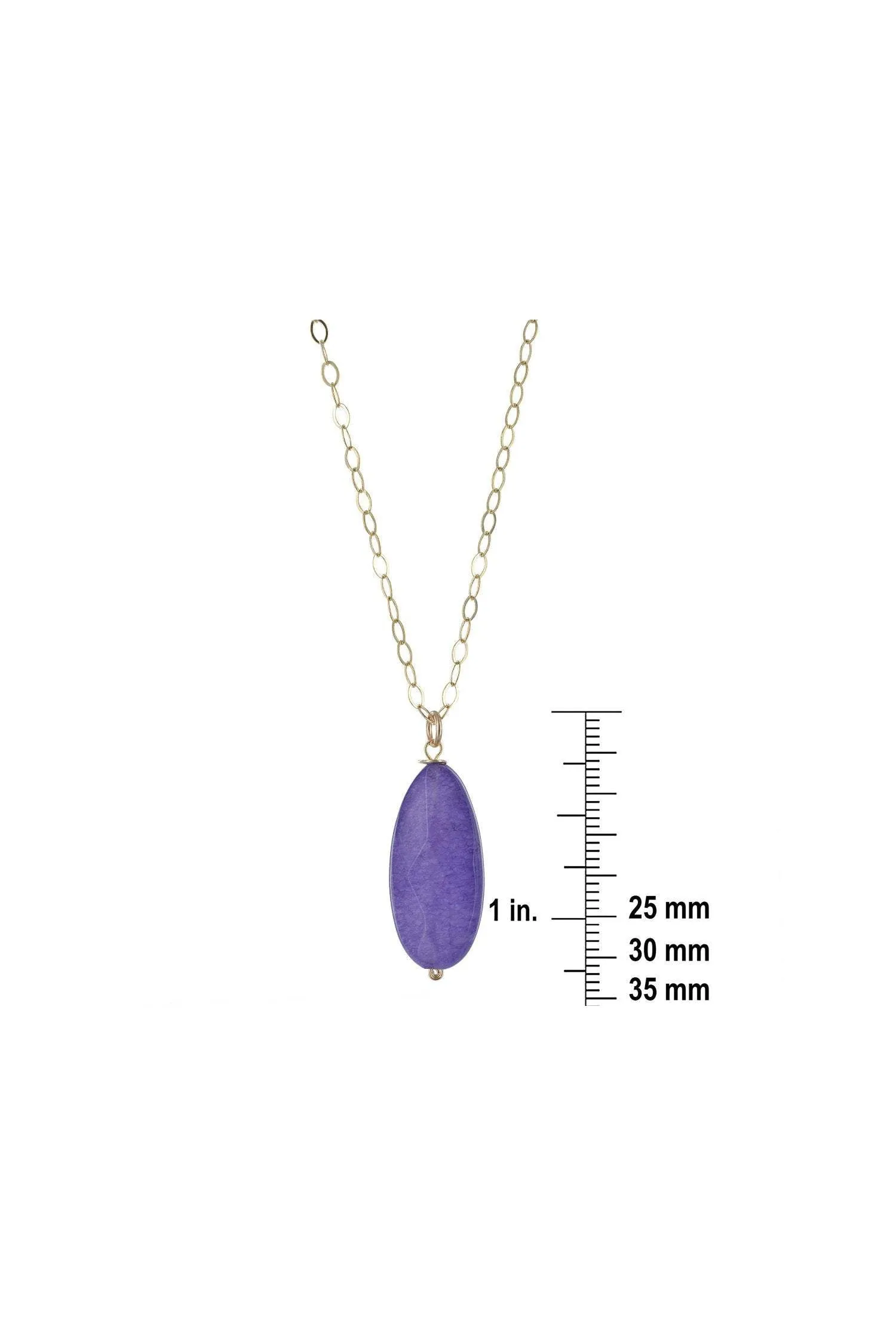 Purple Jade Gold Necklace