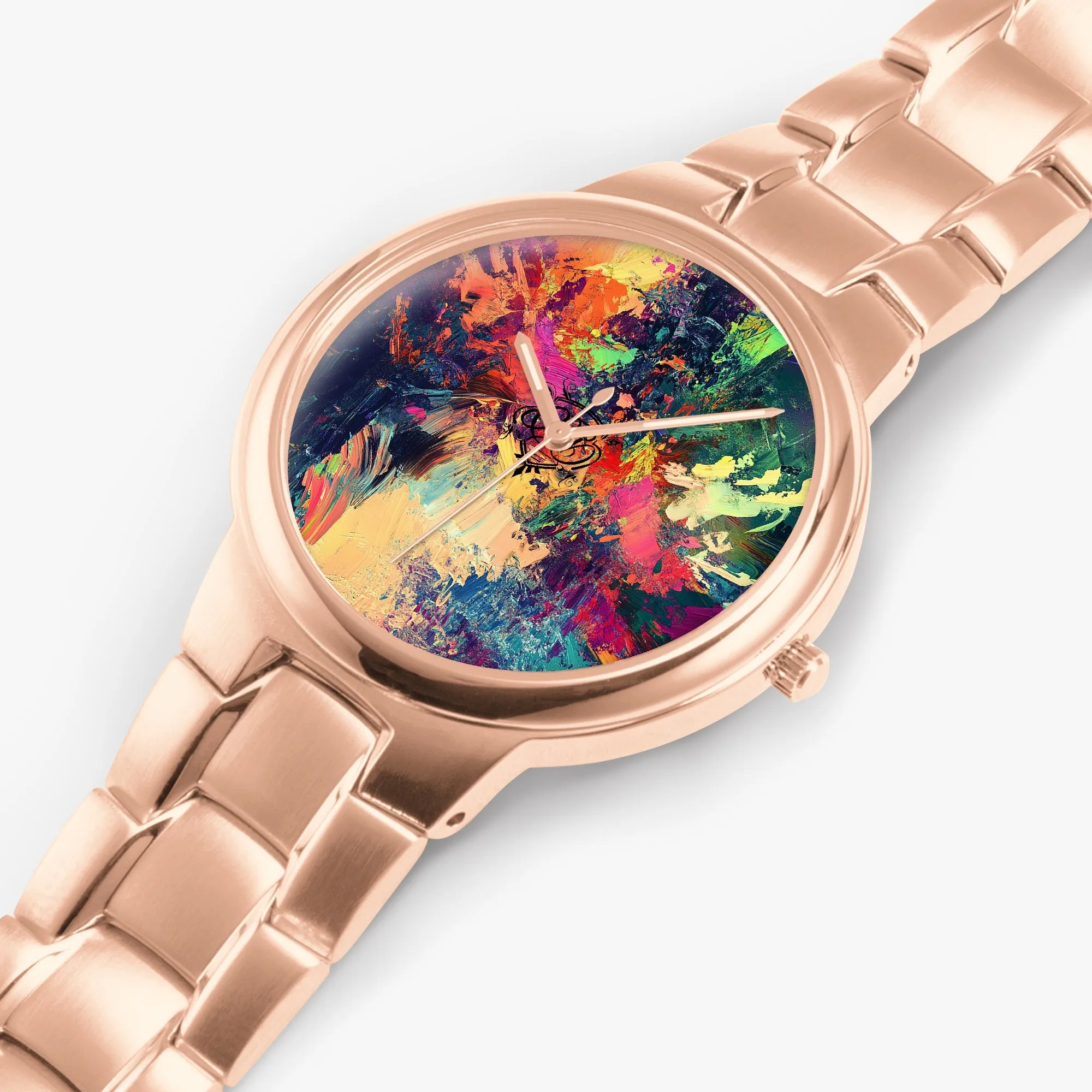 Qreatrz Abstract Exclusive Stainless Steel Quartz Watch