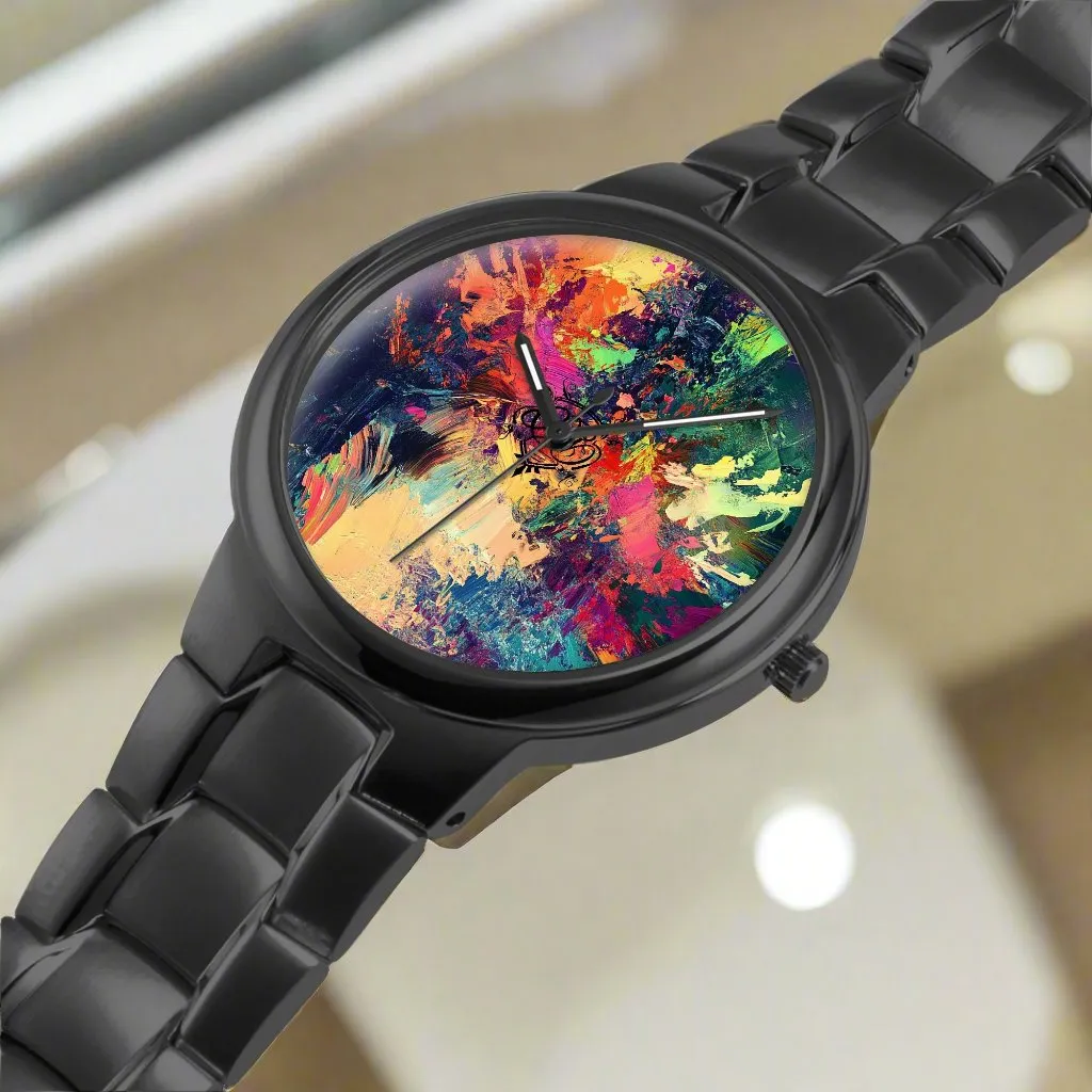 Qreatrz Abstract Exclusive Stainless Steel Quartz Watch