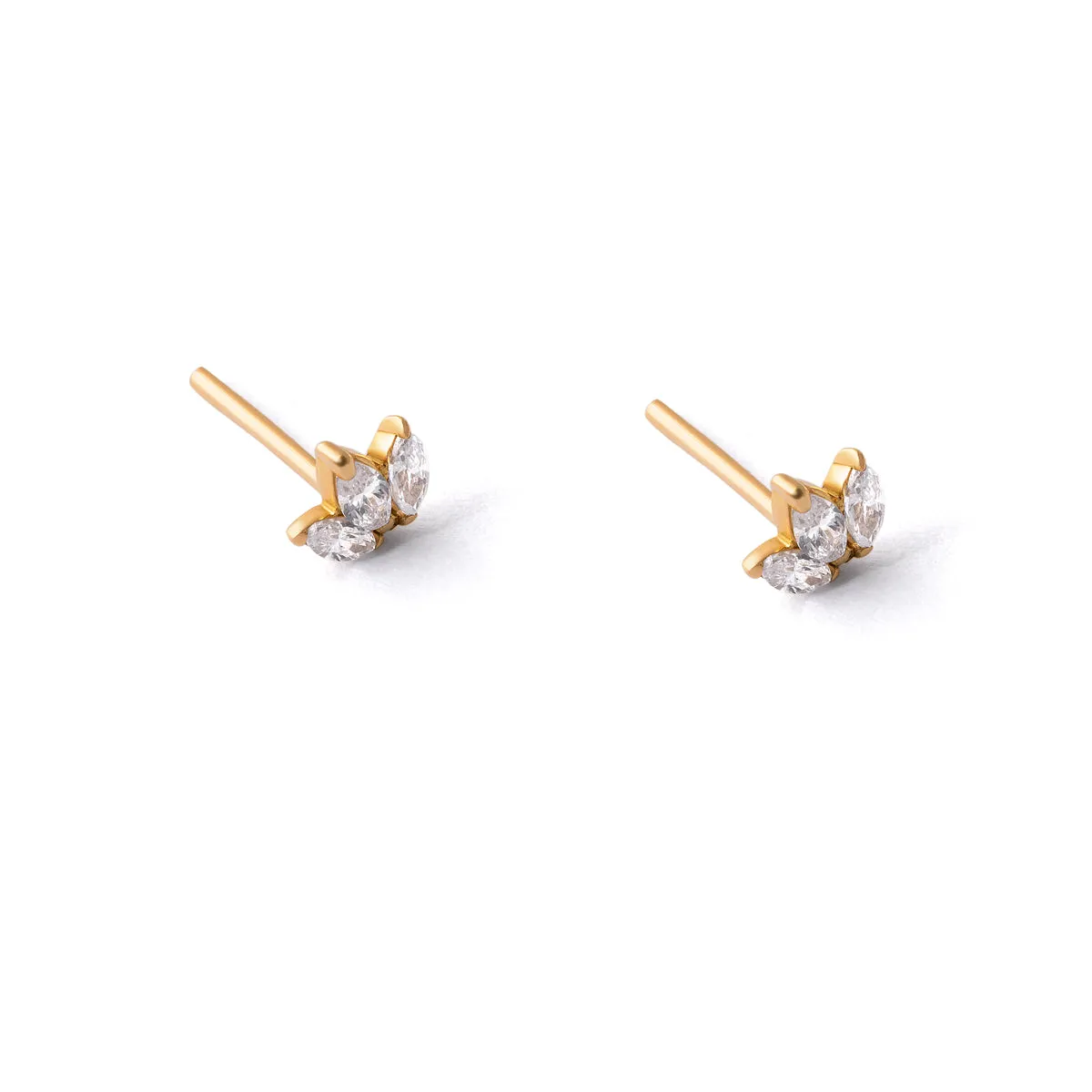 Queen Marquise Stud Earring