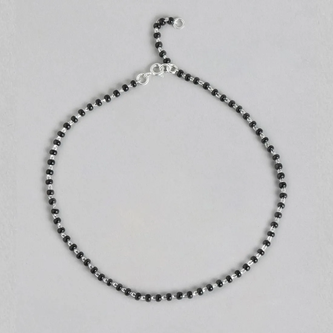 Radiant Bead Symphony 925 Sterling Silver Anklet