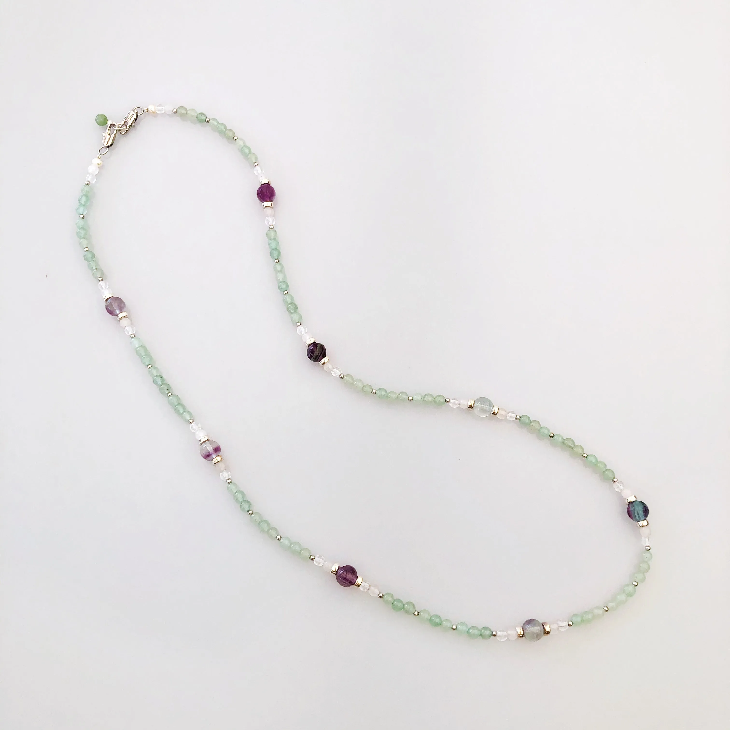 Return to Origin Beaded Aventurine Necklace 28 Inch