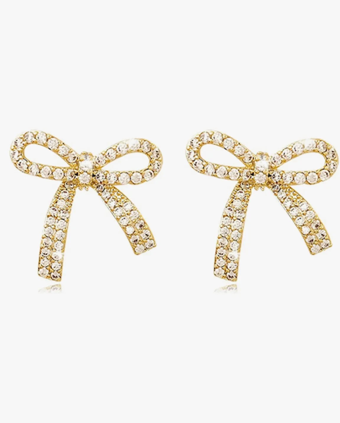 Rhinestone Ribbon Stud