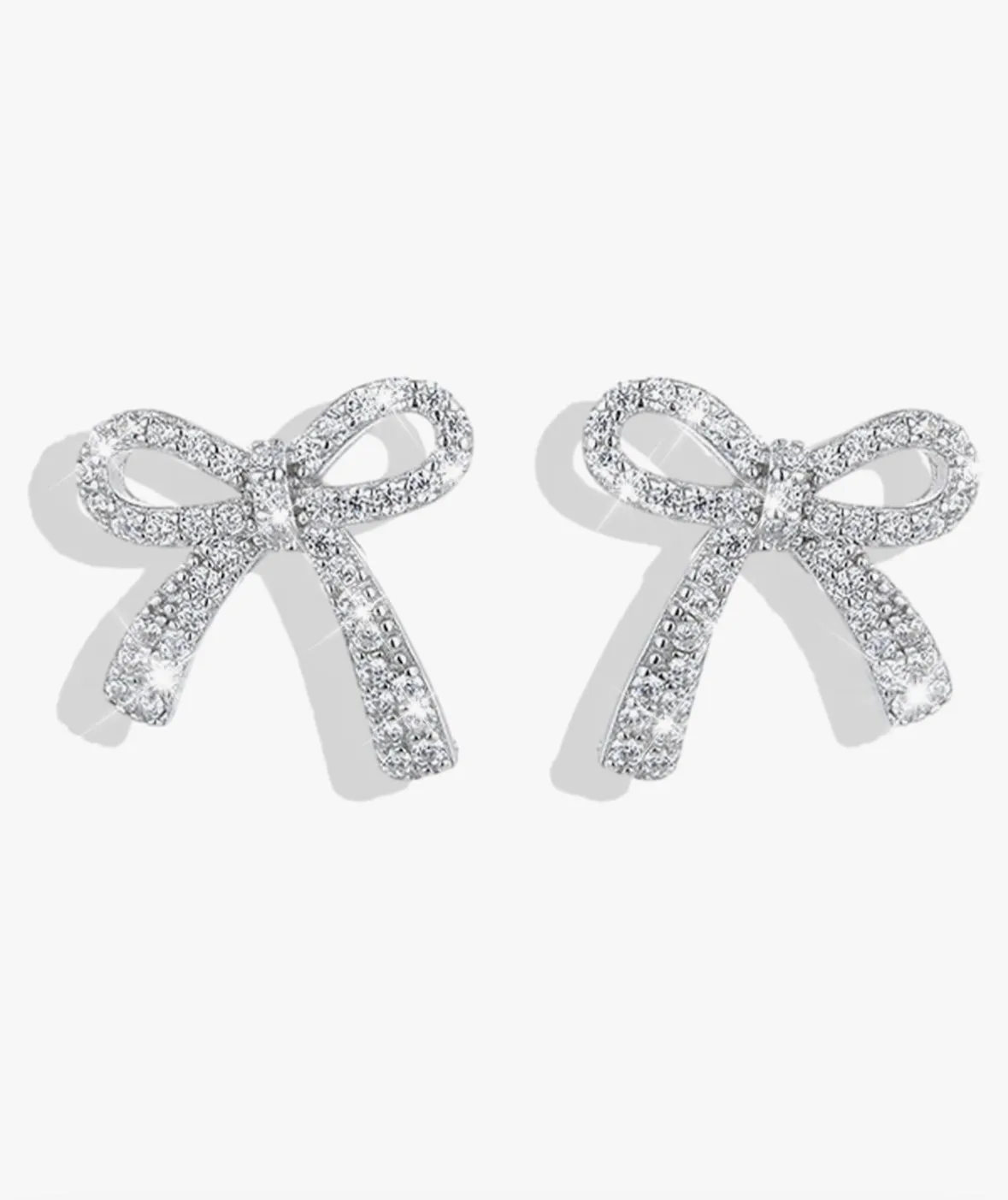 Rhinestone Ribbon Stud