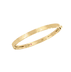 Roberto Coin Love in Verona Yellow Gold Narrow Width Bangle