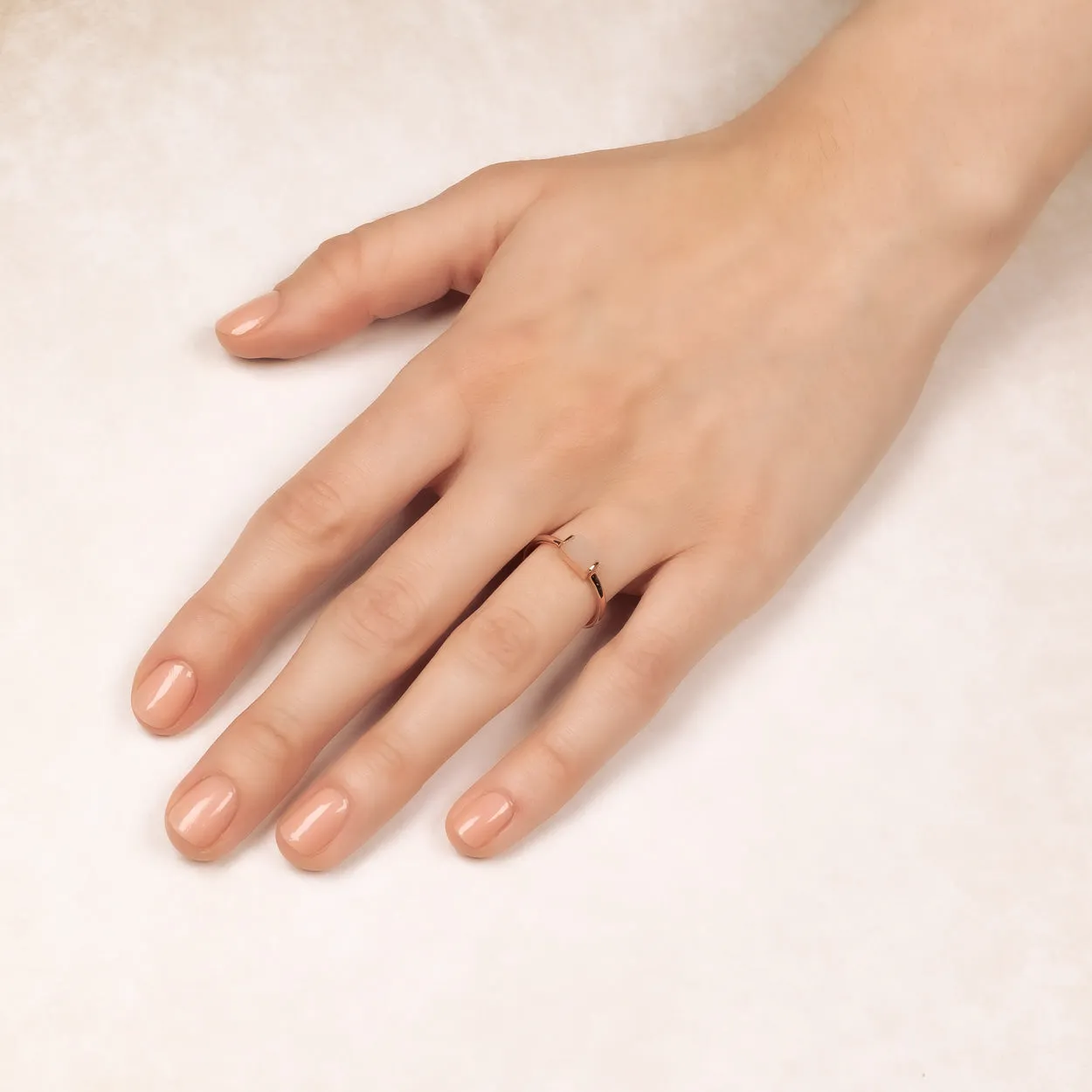 Rose Gold Vermeil Rose Quartz Mini Ring