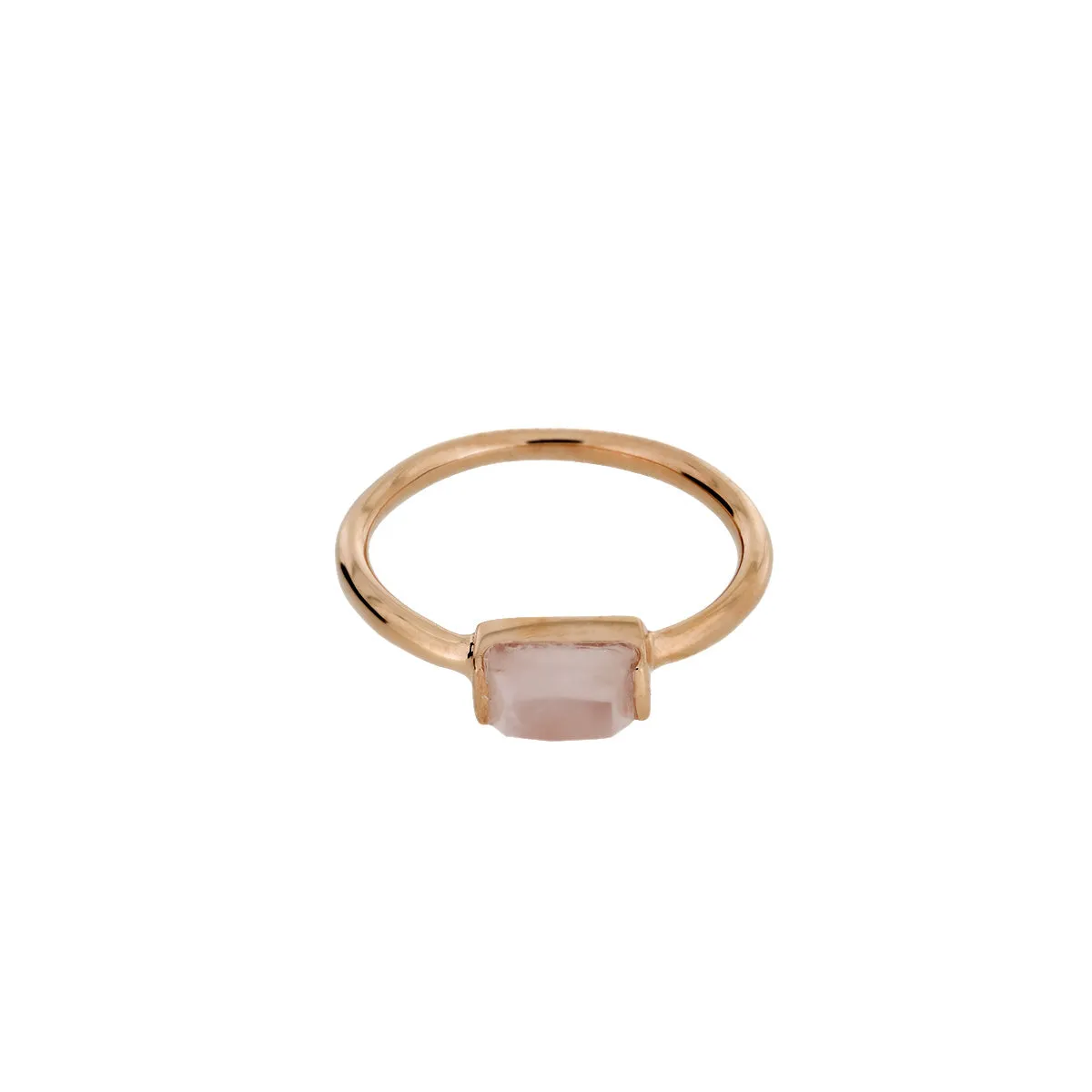 Rose Gold Vermeil Rose Quartz Mini Ring