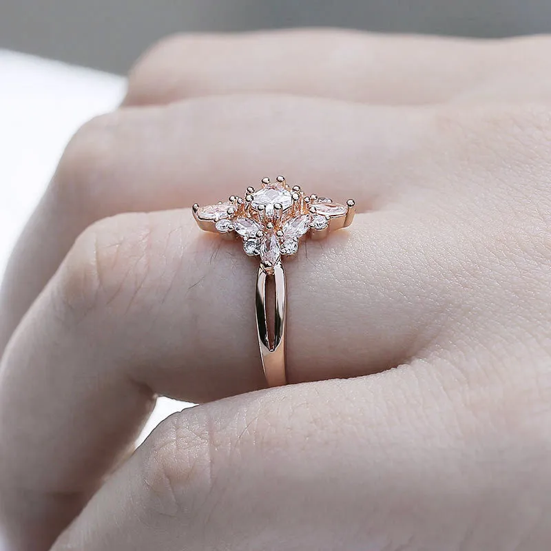 Rose GoldVintage Minimalist Engagement Promise Ring