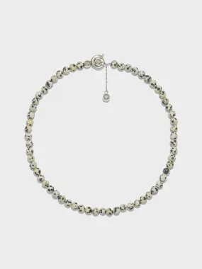 Saylor Diaspro Dalmata and Palladium-Plated Necklace