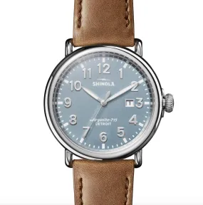 Shinola Runwell 47mm (Stone Blue Dial Largo Strap)