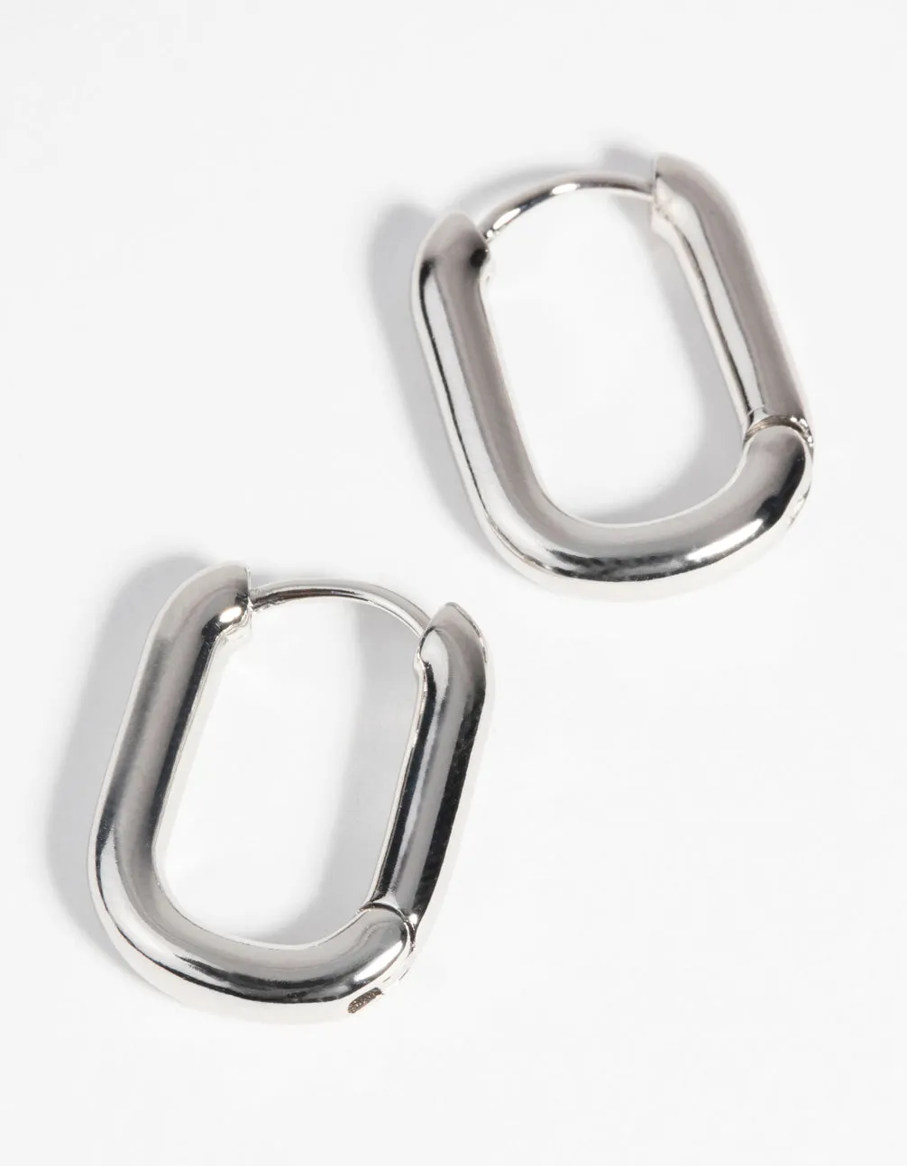 Silver Huggie Hoop Earrings