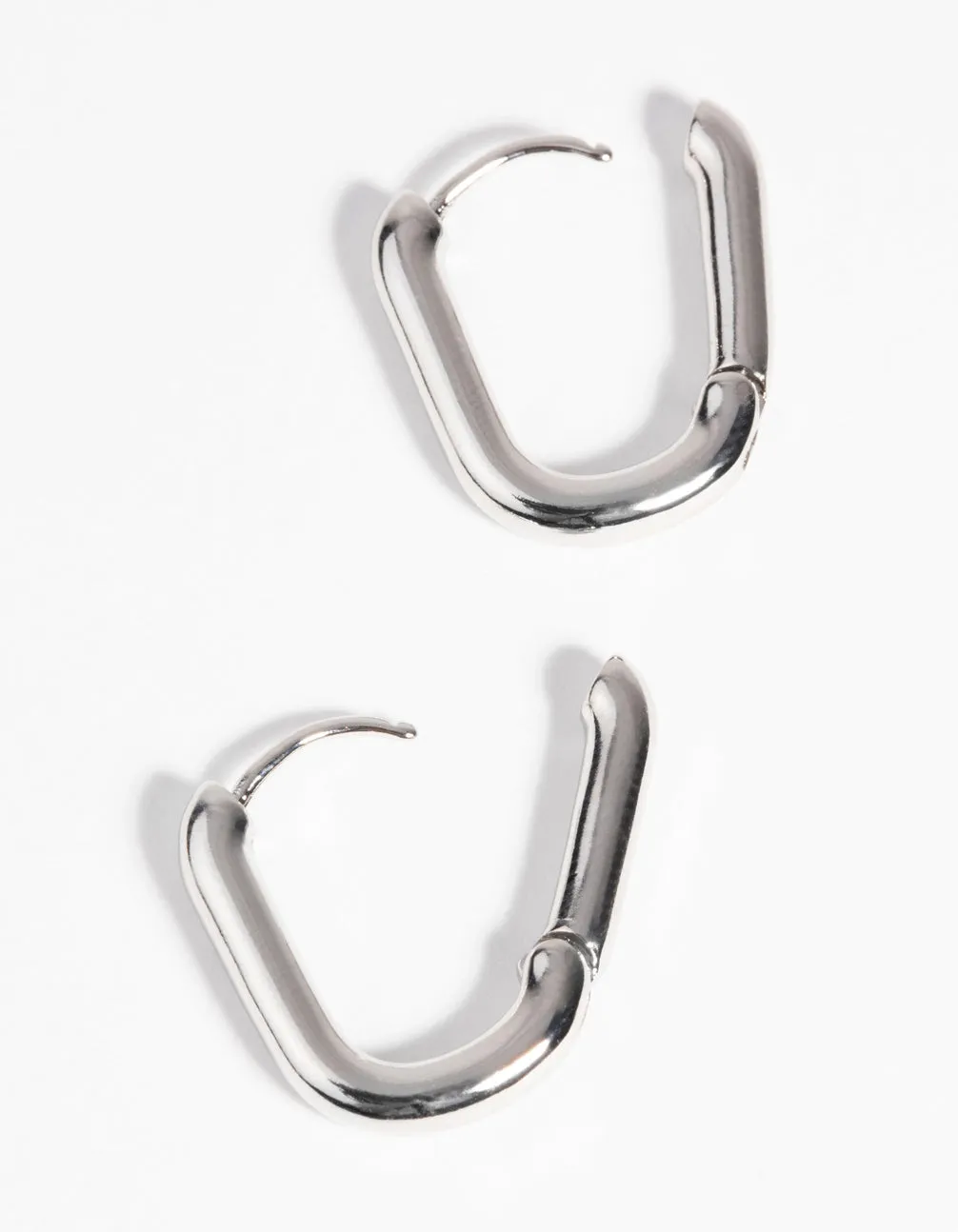 Silver Huggie Hoop Earrings