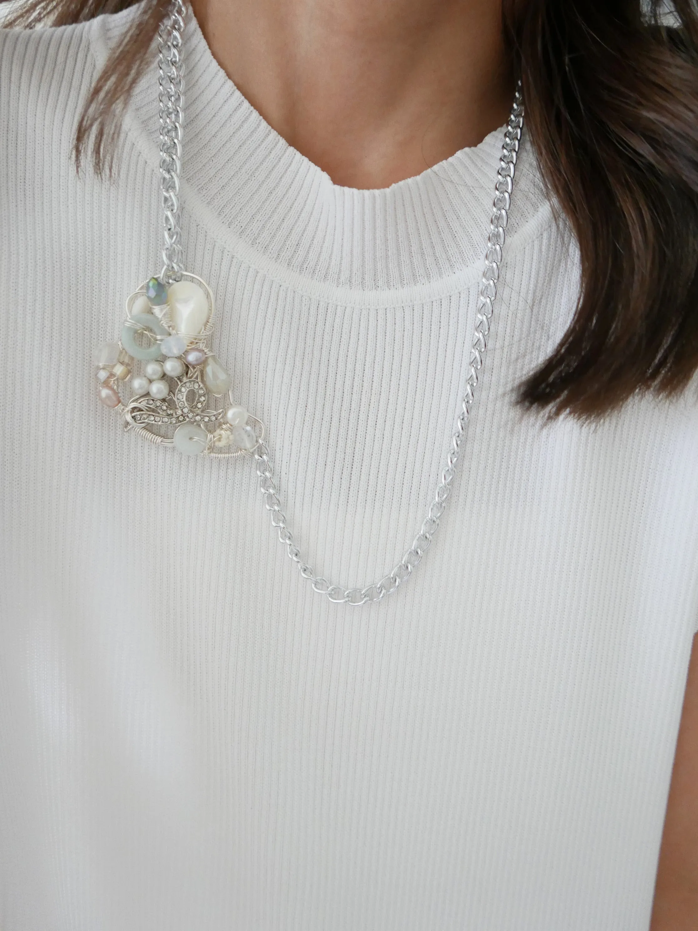 Silver Lining - Jade Necklace