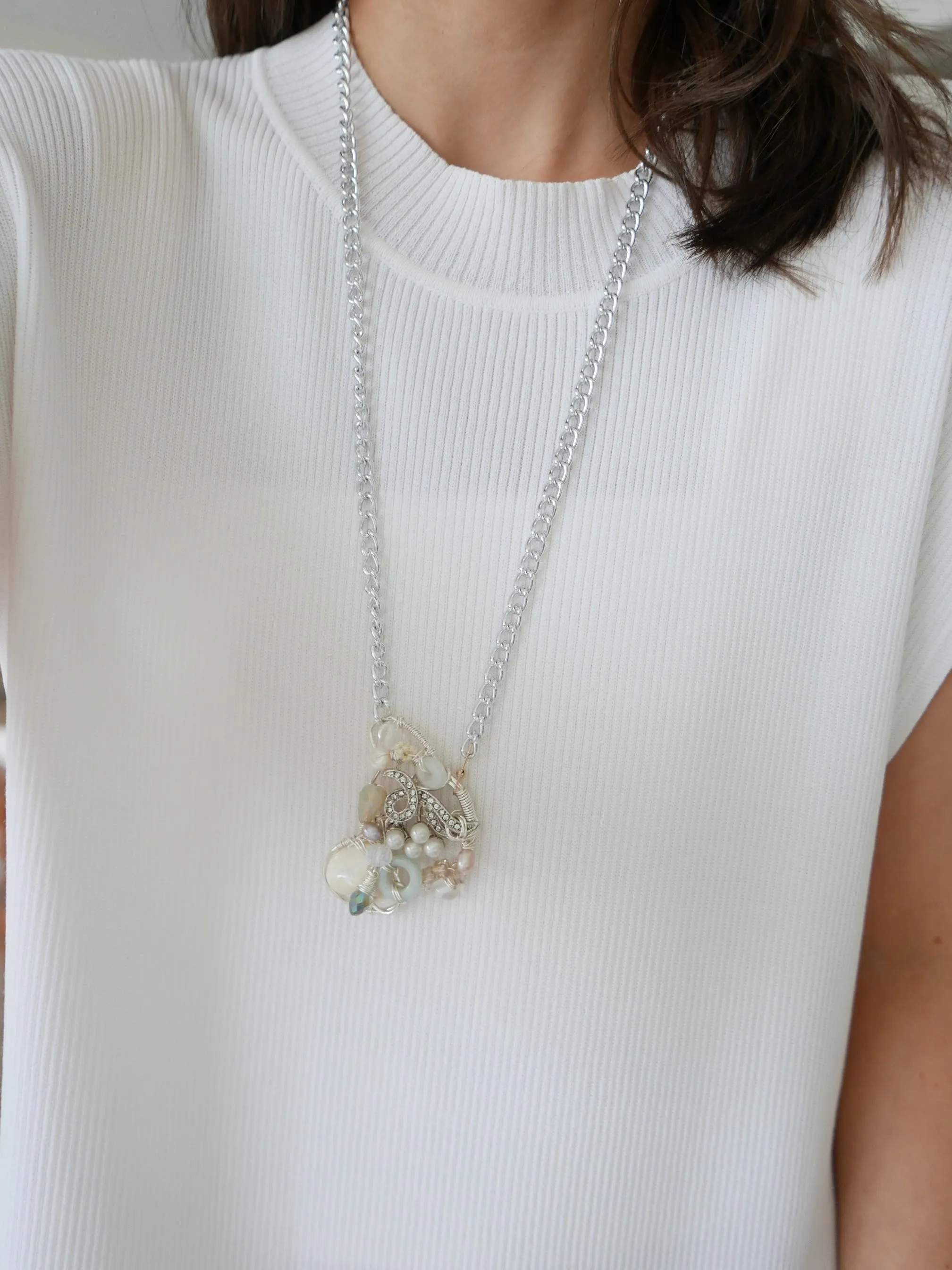 Silver Lining - Jade Necklace