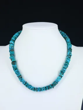 Single Strand Turquoise Disc Necklace