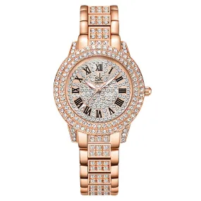 SK Women's Watch Fashion Luxury Diamond-Embedded Elegant Business Women's Watch