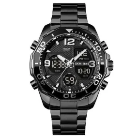 SKMEI 48mm Powerful Military Pilot Watch for Men w/ Rotating Bezel