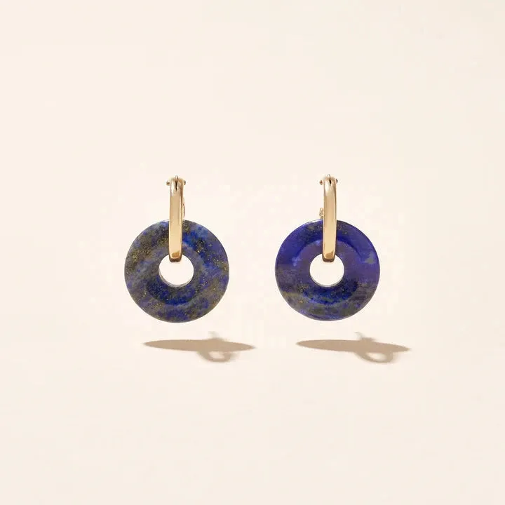 Small Hoops - Lapis Lazuli