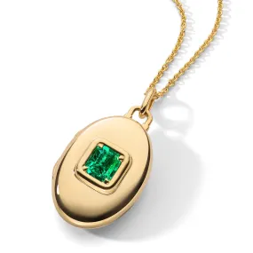 Special Edition Colombian Emerald Locket Necklace