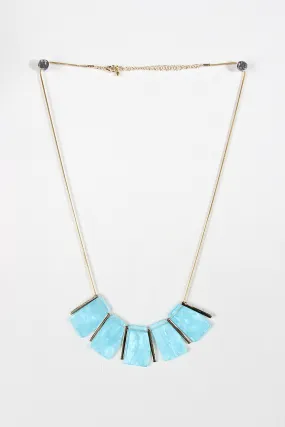 Statement Gemstone And Rod Necklace