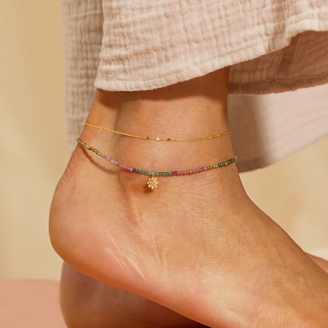 Step Into Light Shimmering Chain Anklet