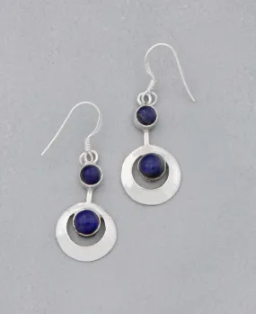 Sterling Silver Gemstone Kinetic Earrings