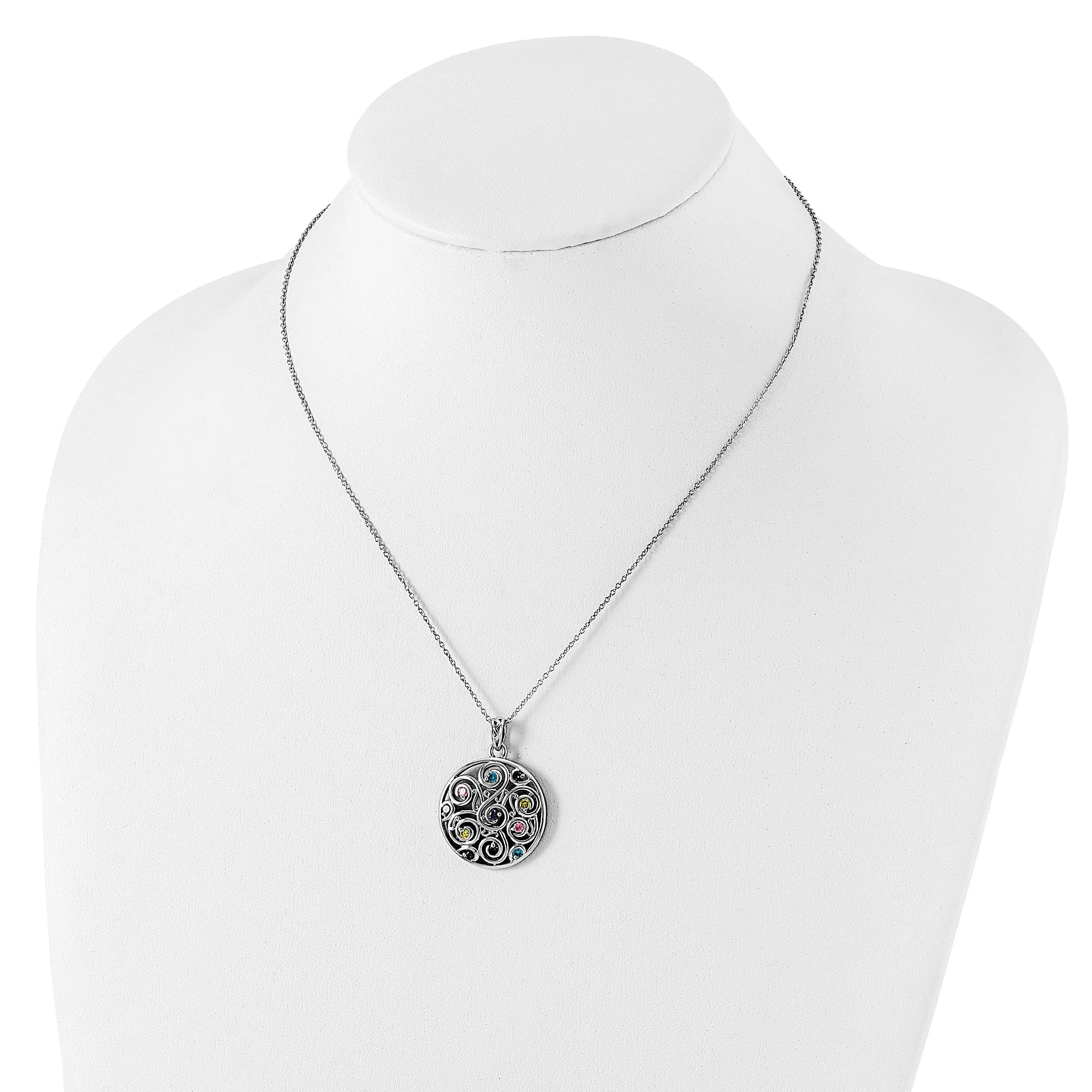 Sterling Silver Kaleidoscope Of Wishes Necklace