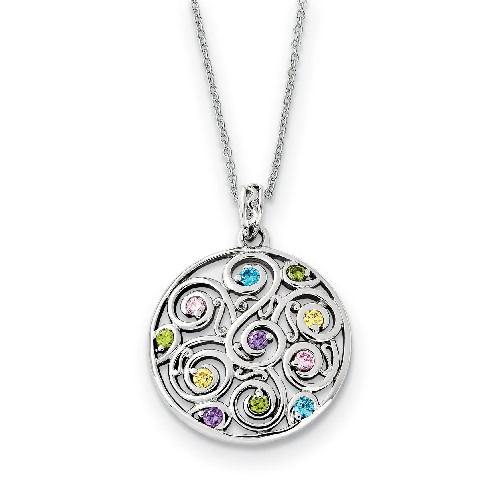 Sterling Silver Kaleidoscope Of Wishes Necklace